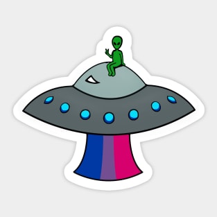 Bisexual Pride Alien Sticker